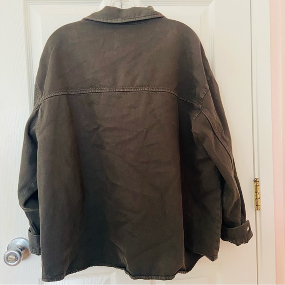 Zara Grey oversized denim jean jacket
shacket shirt overshirt cargo jacket - Picture 3 of 7